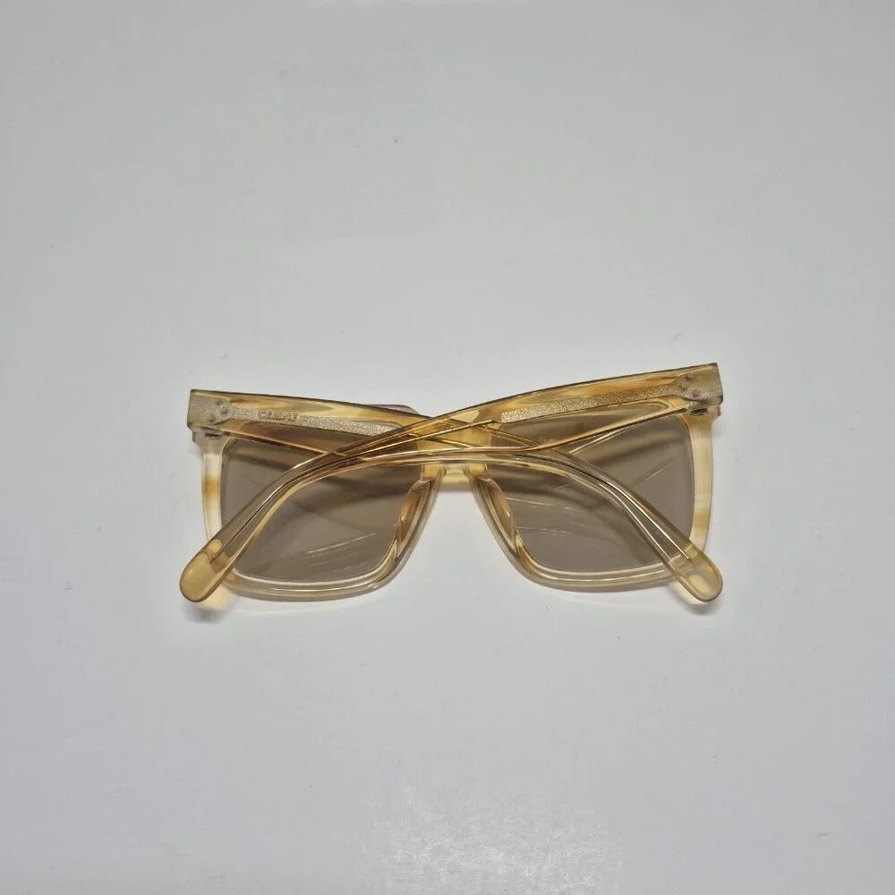 Celine Yellow  Clear Tortoiseshell Square Tinted Sunglasses Made In Italy - Picture 4 of 15